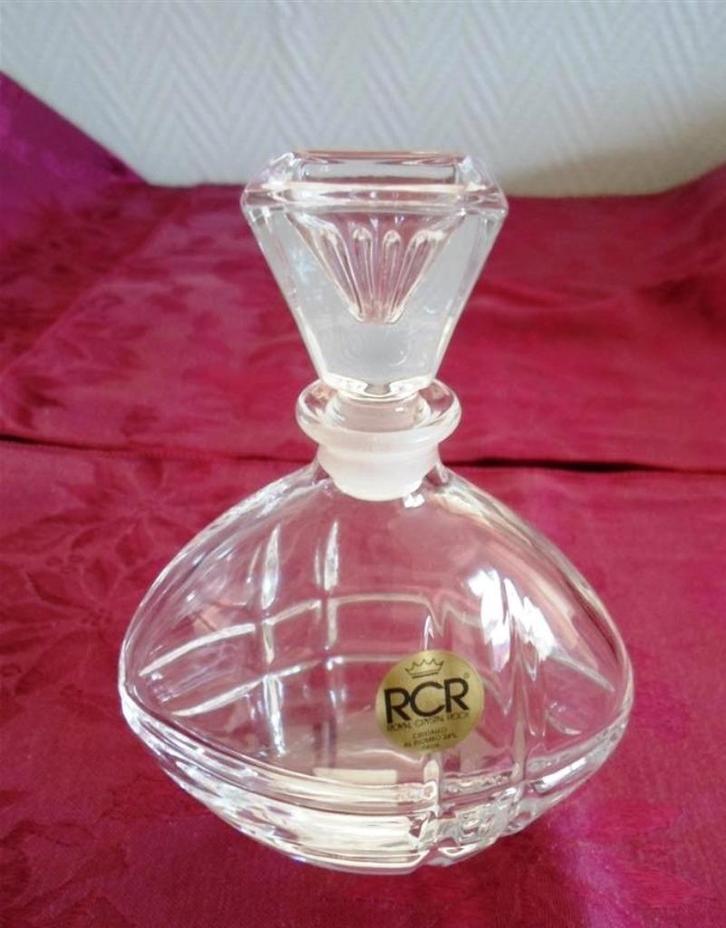 Parfumfles kristal Royal Cristal Rock. Ovaal., Antiek en Kunst, Antiek | Glas en Kristal, Ophalen of Verzenden