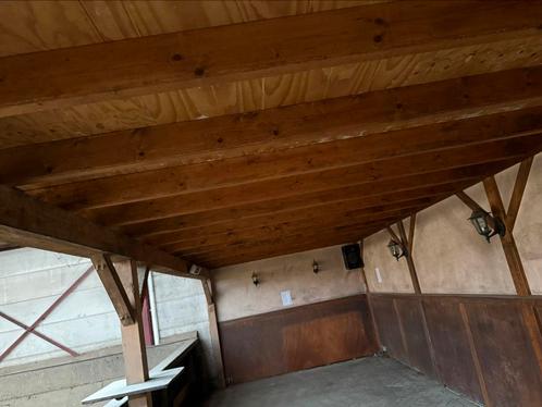 Overkapping met lambrisering, Tuin en Terras, Tuinhuizen, Zo goed als nieuw, Overige typen, Hout, 200 tot 400 cm, 3 ramen of meer