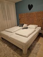 Auping 2-pers bed incl bodem, matrassen, tafeltjes, lampjes, Huis en Inrichting, Slaapkamer | Bedden, Ophalen, Gebruikt, Tweepersoons