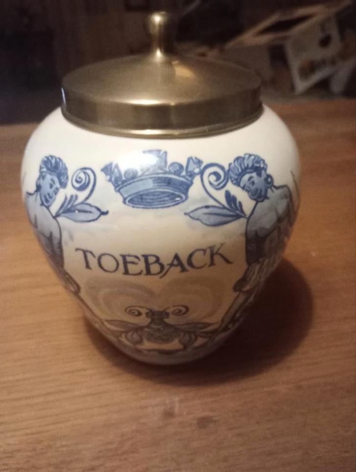 Delftsblauwe Tabakspot Goedewaagen Holland, Antiek en Kunst, Antiek | Keramiek en Aardewerk, Ophalen of Verzenden