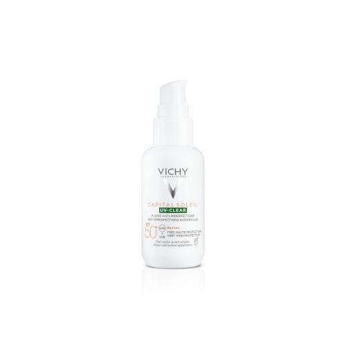 Vichy Capital Soleil UV Clear Zonnebrand SPF50+ 40ml, Sieraden, Tassen en Uiterlijk, Uiterlijk | Gezichtsverzorging, Nieuw, Verzorging