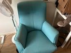 Blauwe fauteuil in goede staat, Ophalen, Minder dan 75 cm, Zo goed als nieuw, Stof