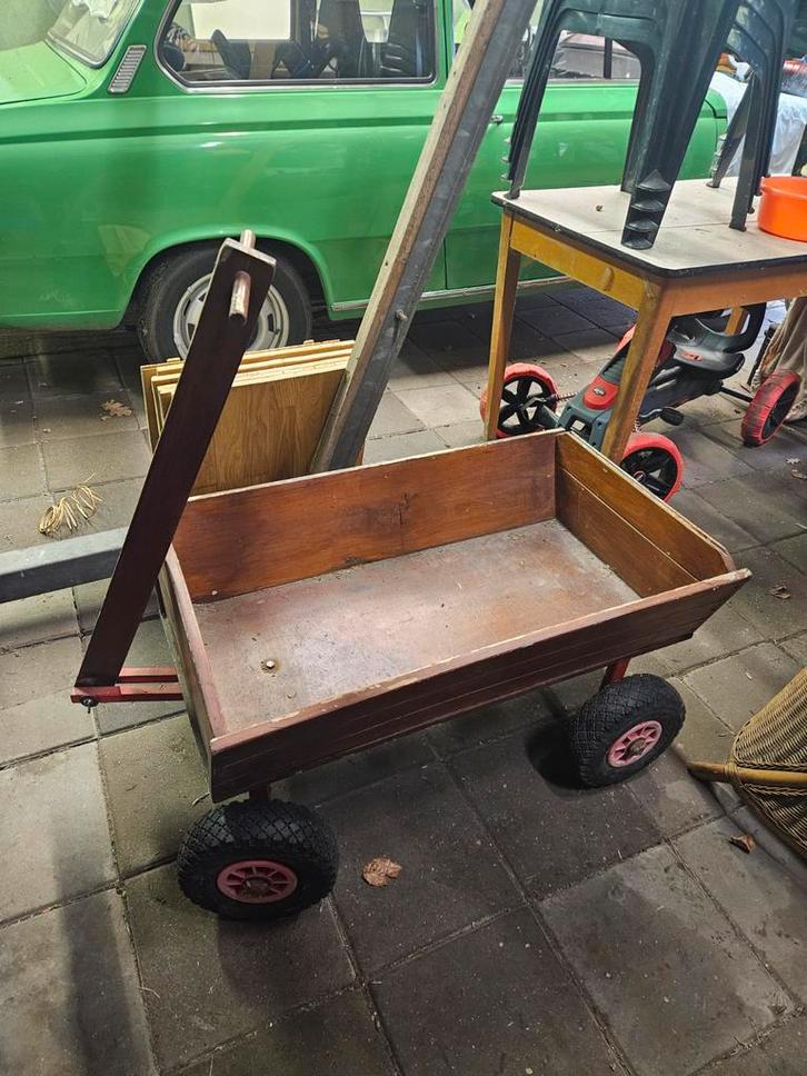Houten bolderkar kinderkar veel opbergruimte, Caravans en Kamperen, Bolderkarren, Gebruikt, Ophalen