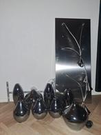 Smoke glas bol lamp, Ophalen, Glas, Erik kuster, 75 cm of meer