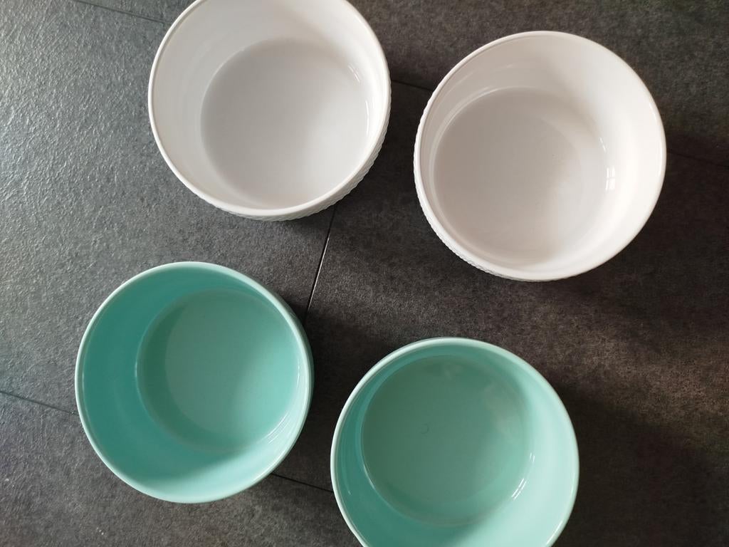 4 Hema Bergen Kommen - Stapelbaar - Ø 13cm, Huis en Inrichting, Ophalen, Porselein of Keramiek, Schaal, Rond