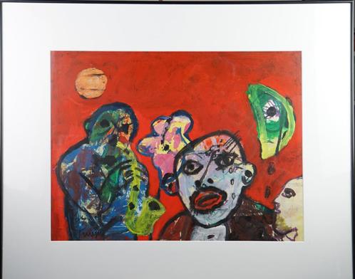 Hans Truijen (1928-2005) Gouache en Zeefdruk (1) in boek, Antiek en Kunst, Kunst | Schilderijen | Modern, Ophalen