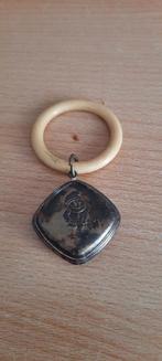 Vintage Zilveren Rammelaar met Ivoor Ring, Antiek en Kunst, Ophalen of Verzenden