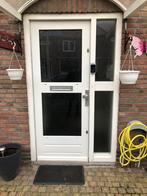 Hardhout voordeur ( enkel voordeur), Doe-het-zelf en Verbouw, 80 tot 100 cm, Gebruikt, Ophalen of Verzenden, Glas