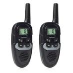 Topcom Walkie-talkies 2 stuks | 446 MHz | Zwart, Portofoon of Walkie-talkie, Zo goed als nieuw, 2 to 5 km, Met broekklem