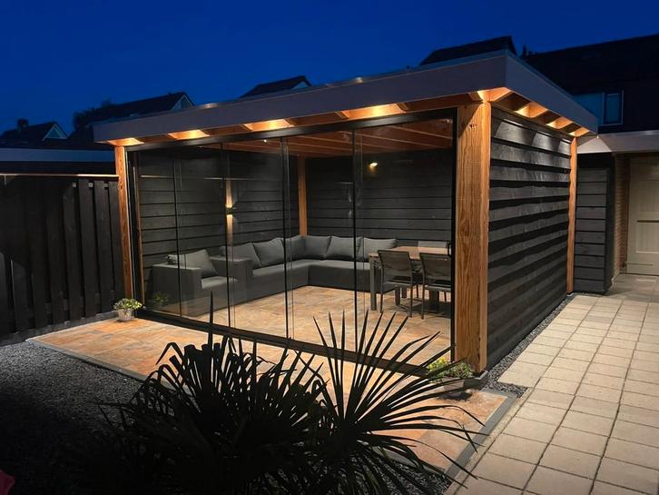 Glazen schuifwand Glazen schuifwanden Glaswand, Doe-het-zelf en Verbouw, Glas en Ramen, Nieuw, Glasplaat, 160 cm of meer, 160 cm of meer