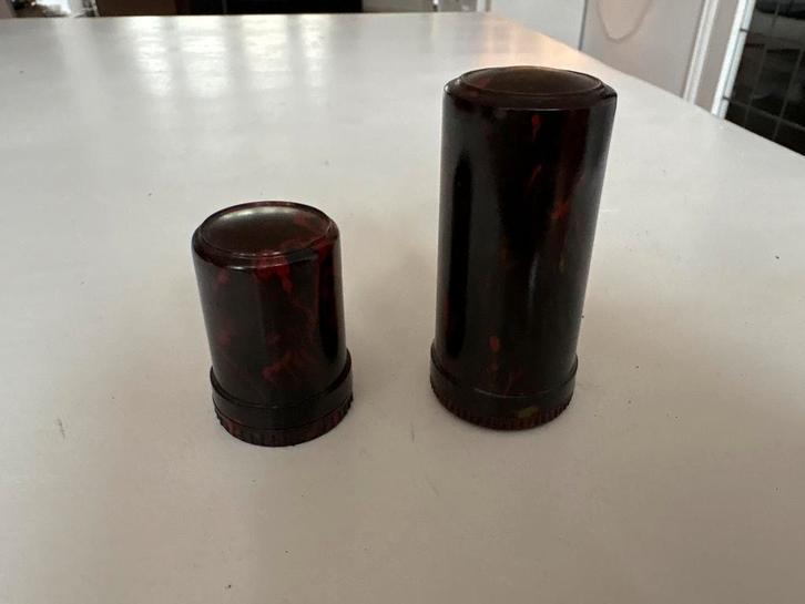 Bakeliet Reispotjes - Vintage Doosjes, Antiek en Kunst, Antiek | Overige Antiek, Ophalen of Verzenden