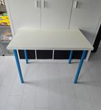 Ikea bureautafels met blauwe poten, Huis en Inrichting, Ophalen, Zo goed als nieuw, Bureau