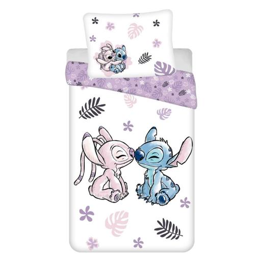 Lilo en Stitch Dekbedovertrek 140 x 200 cm - Angel, Kinderen en Baby's, Kinderkamer | Beddengoed, Nieuw, Dekbedovertrek, Wit, Jongetje of Meisje