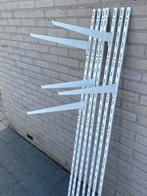 7 enkele Rails  en 25 schapdragers, Doe-het-zelf en Verbouw, IJzerwaren en Bevestigingsmiddelen, Ophalen, Gebruikt, 100 tot 250 mm
