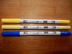 NIEUW Tombow ABT pro alcohol marker geel / blauw 3st, Hobby en Vrije tijd, Tekenen, Verzenden, Nieuw, Potlood of Stift