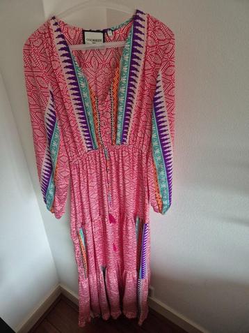 BOHO ibiza stijl roze lange jurk maat 40 maxi dress dames beschikbaar voor biedingen