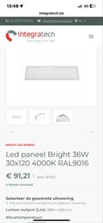LED Paneel Bright 36W 30x120 4000K Nieuw, Ophalen of Verzenden, Nieuw, Kunststof, Minder dan 50 cm