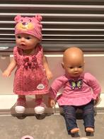 2x First Baby Born poppen (30cm) + 4 setjes kleding, Kinderen en Baby's, Speelgoed | Poppen, Ophalen of Verzenden, Gebruikt, Babypop