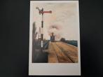 Ansichtkaarten/ prenten, Station en Seinpaal, ongelopen., Verzenden, Zo goed als nieuw, Trein, Kaart of Prent