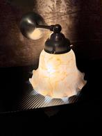 Antieke Wandlamp Chroom & Glas, Ophalen of Verzenden