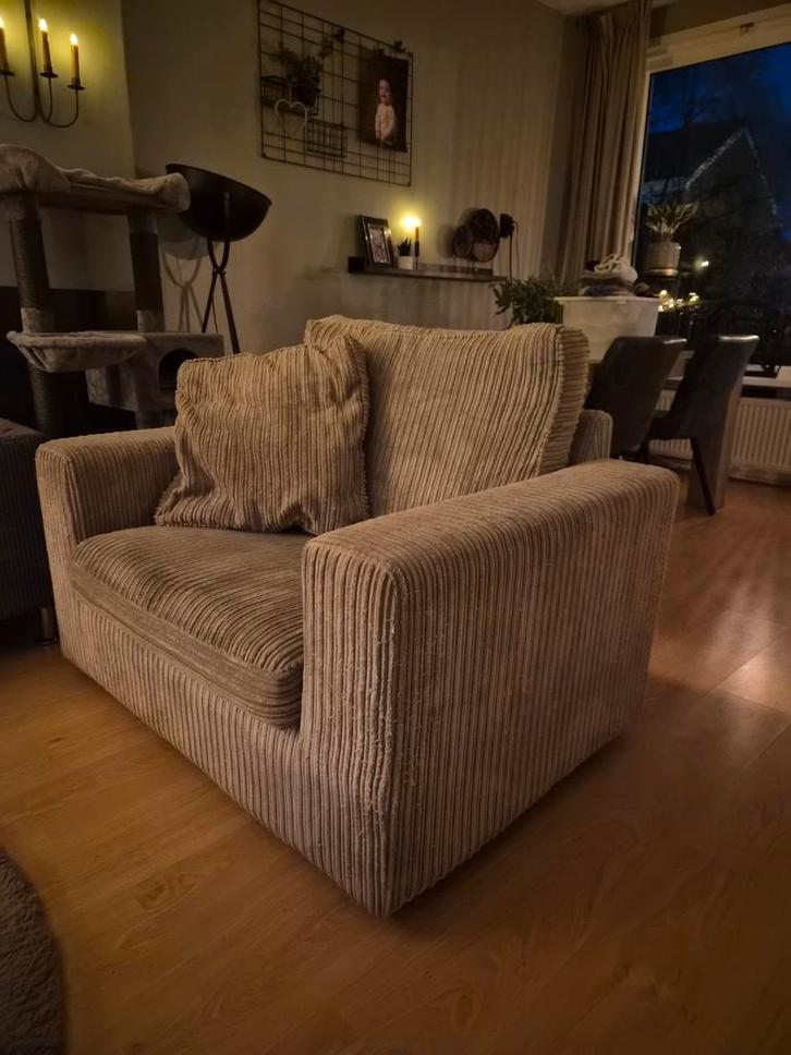 Mooie Ribstof Fauteuil - Comfortabel & Stijlvol, Huis en Inrichting, Fauteuils, Gebruikt, Stof, 75 tot 100 cm, 75 tot 100 cm, Ophalen