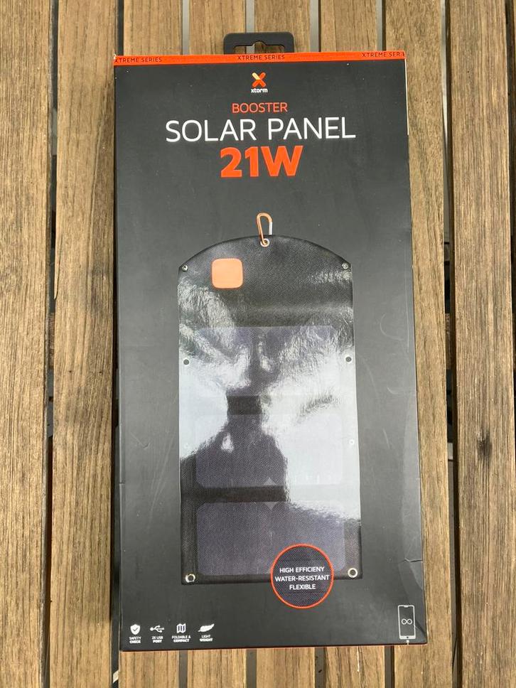 XTorm Booster solar panel 21 Watt, Caravans en Kamperen, Kampeeraccessoires, Zo goed als nieuw, Ophalen of Verzenden