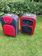 2 Reiskoffers, rolkoffers afm. 60x40x20 cm, Uitschuifbare handgreep, Gebruikt, 50 tot 60 cm, Hard kunststof