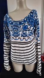 Desigual Trui Blauw/Wit Maat M, Kleding | Dames, Tops, Maat 38/40 (M), Blauw, Ophalen of Verzenden, Zo goed als nieuw