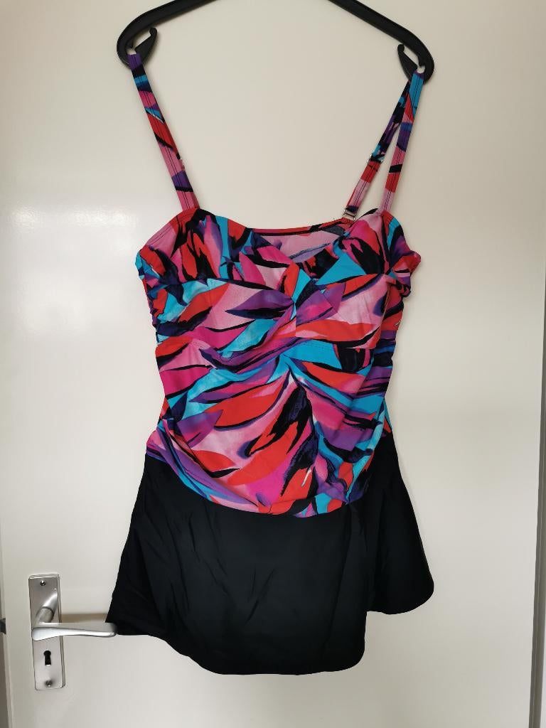 65 .. Zgan BPC badpak jurkje maat 48, Ophalen of Verzenden, Zo goed als nieuw, Zwart, Lingerie of Zwemkleding