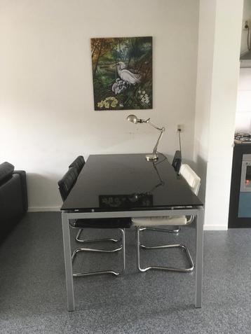 Design tafel zwart zilver beschikbaar voor biedingen