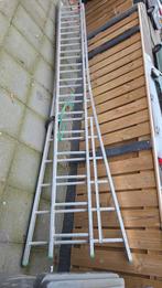 Aluminium ladder 2x14 sporten, Ophalen, Gebruikt, Ladder, Opvouwbaar of Inschuifbaar