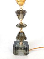 Vintage mid century hollywood regency lamp met diamant facet, Huis en Inrichting, Lampen | Tafellampen, Verzenden