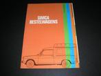 Simca bestelwagens Fourgonnette en Commercial (1100), 1973, Ophalen of Verzenden, Zo goed als nieuw, Overige merken