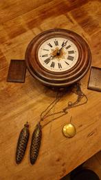 Antieke Muurklok met Slinger en Gewichten, Antiek en Kunst, Antiek | Klokken, Ophalen