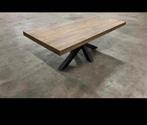 Eikentafel/boomstam kruispoot- eettafel, Ophalen, 200 cm of meer, 50 tot 100 cm, Zo goed als nieuw