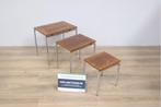Vintage Chroom/Houten Mimiset (3-Delig), Huis en Inrichting, Ophalen of Verzenden