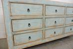 Landelijk Dressoir apothekerskast Shabby chic licht blauw, Nieuw, Ophalen of Verzenden, Landelijk, 25 tot 50 cm