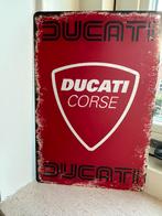 Mooi vintage bord van Ducati 20x30, Verzamelen, Ophalen of Verzenden, Zo goed als nieuw, Reclamebord