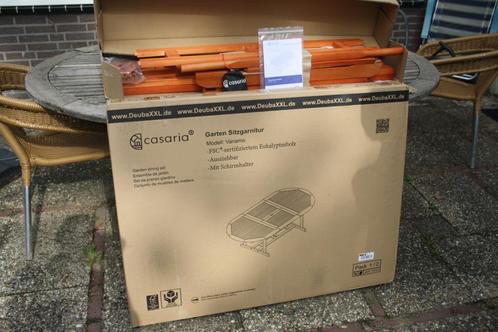 Tuintafel Vanamo Eucalyptushout 150-200x100x74 cm NIEUW, Tuin en Terras, Tuintafels, Nieuw, Ovaal, Hout, Ophalen