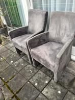2 antraciet  grijze stoelen met wieltjes, Ophalen of Verzenden, Grijs, Stof, Twee