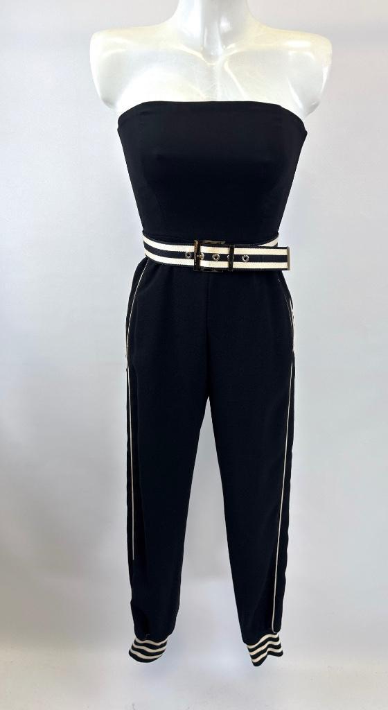 ELISABETTA FRANCHI zwart jumpsuit + riem  Maat IT 40 - EU 34, Kleding | Dames, Jumpsuits, Zo goed als nieuw, Maat 34 (XS) of kleiner