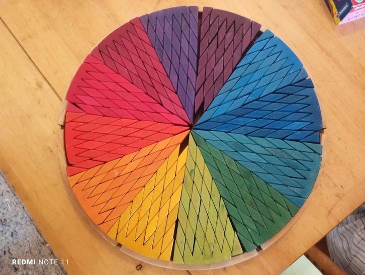 Grimms cirkel puzzel, vintage, Kinderen en Baby's, Speelgoed | Bouwstenen, Gebruikt, Overige merken, Ophalen