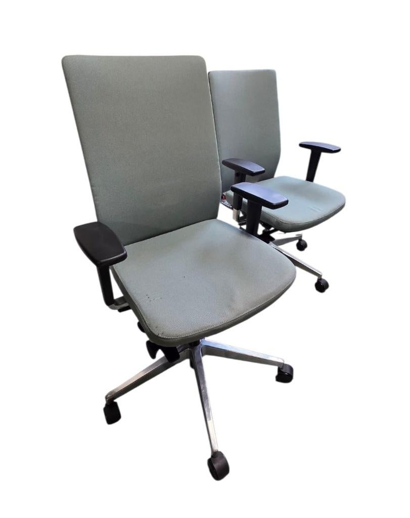 2x Kohl Anteo bureaustoelen – groenblauw, Ophalen, Gebruikt, Bureaustoel, Groen