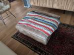 hocker, leer, Ophalen, Gebruikt, Vierkant, Leer