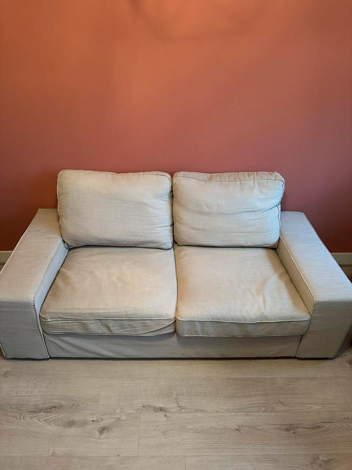 2 zits bank Kivik beige, Huis en Inrichting, Banken | Bankstellen, Gebruikt, Tweepersoons, 75 tot 100 cm, Ophalen