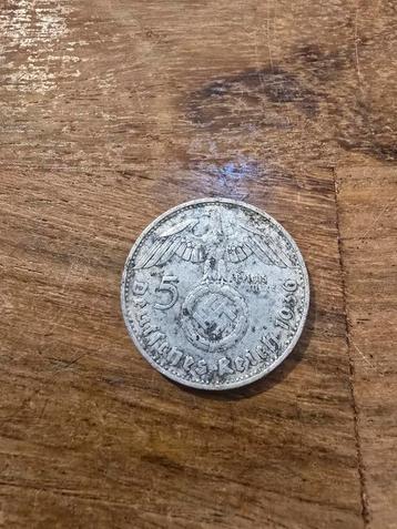 3e reich munt 5 mark 1936 beschikbaar voor biedingen