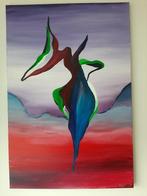 schilderij Editha Sanders rood paars, Antiek en Kunst, Ophalen of Verzenden