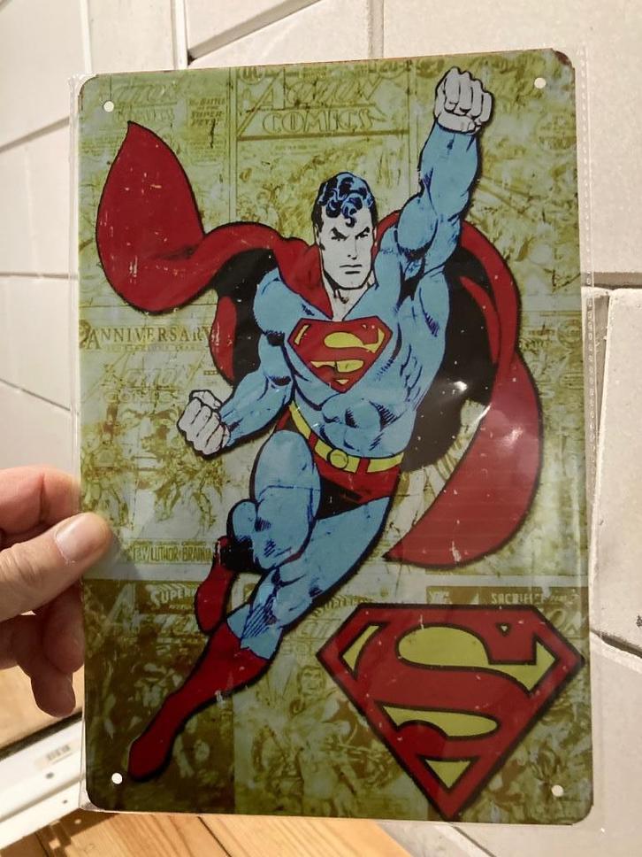 Superman posters metaal, Verzamelen, Posters, Nieuw, Film en Tv, A1 t/m A3, Ophalen of Verzenden