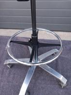 Hoge lederen werk / stuurstoel met voetring, Ophalen, Gebruikt, -, Zwart