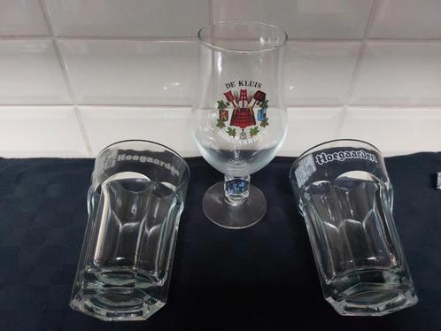 Hoegaarden ( de Kluis) bierglazen 3 stuks, Verzamelen, Biermerken, Glas of Glazen, Overige merken, Ophalen of Verzenden